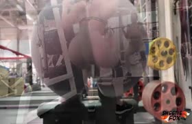 Рыжая фитоняшка устроила жесткач после тренировки